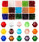 MissAudrey 900pcs 6mm Faceted Crystal Bicone Glass Beads for Jewelry Making 15 Color Bicone Shaped Crystal Beads for DIY Craft Bracelets Necklaces Earrings Jewellery Making with Container Box