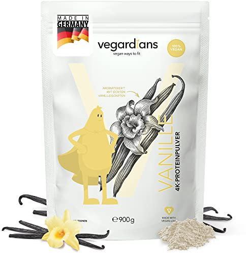 Veganes Proteinpulver Vanille 900g – Pflanzliches Eiweißpulver ohne Laktose, Gluten & künstliche Aromen. Premium-Qualität mit natürlichem Vanillegeschmack
