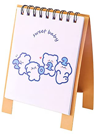 Kleine kleine Cartoon- und niedliche Dekorationsverzierungen Schreibtischvorbereitung für vergesslichen Kalender Frischer Kalender Kalender 2022 Desktop Tattoo Gutschein (Multicolor6, One Size)