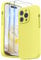 SURPHY Compatible with iPhone 14 Pro Case with Screen Protector, Liquid Silicone Protection for Each Lens Shockproof Thickened Rubber for iPhone 14 Pro 6.1 inch 2022, Yellow