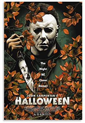 AIPHE Leinwand Malerei Bild Horrorfilm-Poster Halloween 1978 Poster Art Wandkunst Poster für Raumästhetik 60x90cm Kein Rahmen