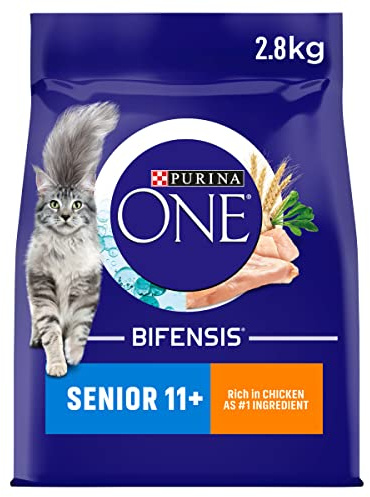 PURINA ONE Senior 11+ Chicken Dry Cat Food 2.8kg (Pack of 4)