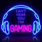 Gaming Neon Sign, Large Bright and Dimmable Colored LED Headset Gamer Neon Light and USB Powered Headphone Lightup Game Signs for Game Zone Video Room Boy Bedroom Wall Decor (Can't Hear You I'm