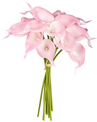 Katomi 10 stems of real touch artificial calla lilies ¡ (Pink)