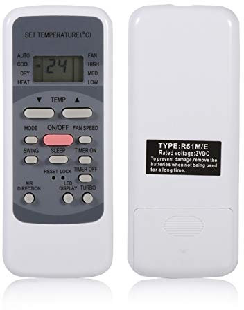 Haosie Telecomando universale per condizionatore d'aria R51M/E, telecomando di ricambio per Midea R51 serie R51/E R51/CE R51M/CE R51D/E R51M/BGE R51M/BGE R51M/BGE