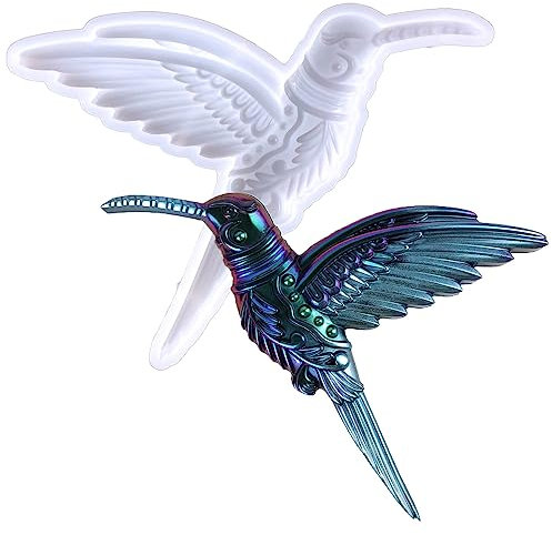 Kolibri Epoxidharz Silikonformen 3D Kolibri Wanddekoration Hängende Dekorationen Harzform für Desktop Ornamente Wandkunst, DIY Kolibri Harz Gießform Harzform für Handwerk Wanddekoration Wohnkultur
