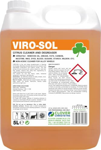 Clover Viro-Sol - Citrus Based Cleaner/Degreaser (326) 5 Ltr