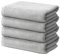 4 er Set Handtücher 50x100 cm | Frottee Weich & Flauschig | 100% Baumwolle | Frottier Handtuch Duschtuch Badetuch Badehandtuch | Oeko-Tex | 500g/m² | Ôhm | Hellgrau