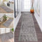 Teppich Läufer Flur Küche rutschfest waschbar Teppichläufer Lang Geometrie Grau 40X140CM Modern Design Meterware Korridor Tepiche Esszimmer Schlafzimmer Wohnzimmer Schmutzfangmatte Küchenteppich
