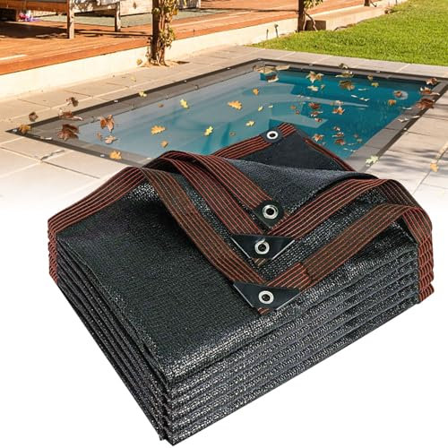 Blattnetz Poolabdeckung, Schwimmbadnetz für Echteckigen Pool, Schutznetz Teichabdeckung für Hält Laub aus Lhrem Pool Fern, Schwarz(Size:2×4m)