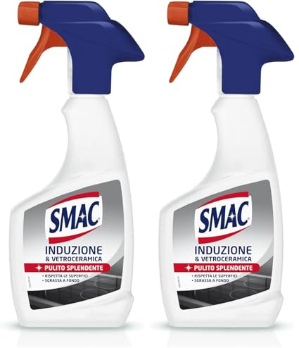 Smac - Sgrassatore Spray per Superfici Moderne e Delicate, Detergente per Casa e Cucina, 500ml (Confezione da 2)