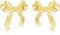 Bow Earrings, Gold Bogen Ohrstecker Ohrringe für Damen, Schleifen Schmuck Frauen