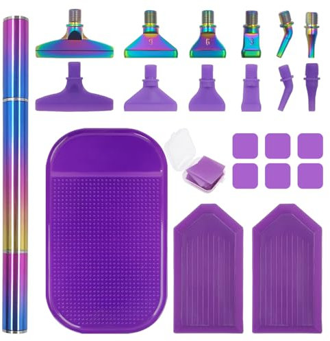 AIFUDA 5D-Diamant-Kunst-Malerei-Set, Zubehör mit 12 Schraubgewindespitzen für DIY-Malerei, Handwerk, 22 Stück