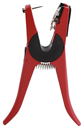Pinza Resistente per Etichette Auricolari, Impugnatura Ergonomica, con Clip a Molla e Perno di Ricambio, per Bovini e Suini