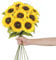 UXORSN 9 Stück Künstliche Sonnenblumen 50cm Kunstblumen Herbst Deko Einzelstiel Seide Sonnenblume wie Echte Kunstpflanze Gelb Blumen für Vase Blumensträuße Hochzeit Garten Balkon Tischdeko
