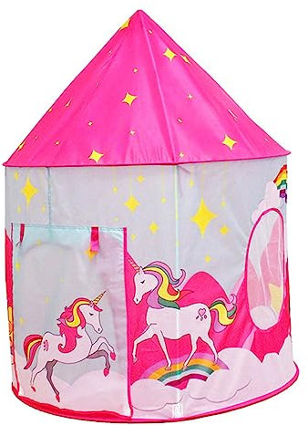 Abaodam 1ensemble Maison De Jeu Garçon Fille Tente Licorne Lavable Espace De Jeu Intérieur Portable pour Filles Rose