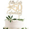 BETESSIN Torten Deko 50 Geburtstag Alles Gute zum Geburtstag 50 Jahre Cake Topper Holz Tortenstecker Happy 50th Birthday Kuchen Topper Kuchendeko 50 Geburstagstorte Deko Frauen Männer