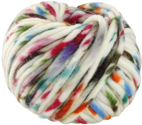 LANA GROSSA Confetti | Fingerdickes Merino-Dochtgarn mit Sprenkeldruck | Handstrickgarn aus 100% Schurwolle (Merino) | 100g Wolle zum Stricken & Häkeln | 50m Garn FB 203