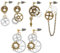UNICRAFTALE 6 Stück 3 Paar Steampunk Ohrringe Tropfen Ohrring Vintage Uhrwerk Baumelnde Ohrstecker Retro Asymmetrische Ohrringe Damen Ohrstecker Mädchen Weihnachtsgeschenke Für Frauen Und Töchter