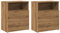 vidaXL Nachttische 2 STK. Artisan-Eiche 50x32x60 cm Holzwerkstoff, Schrank, Beistelltisch, Bettschrank, Nachtschrank, Schlafzimmermöbel, Nachtkästchen