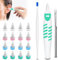 GWAWG Ohrenschmalz Entferner, Ohrenreiniger,360 Grad Spirale Silikon Ear Cleaning kit mit 16 abwaschbaren Ersatzköpfen, Ohrenschmalz entferner q grips für Kinder und Erwachsene