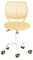 FurnitureR Home Office Stuhl Ergonomischer justierbarer Höhendreher Rolling Computer Executive Stuhl für Home Office Arbeitszimmer, Morandi Stoff Gelb