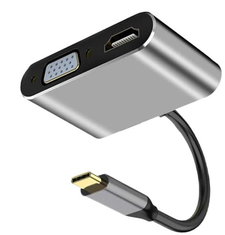 4K HD VGA Ladeanschluss USB 3.0 - USB C auf HD Multimedia Interface/Dvi/VGA Adapter, HDTV 4-in-1 Multiport-Hub für Heimkinos