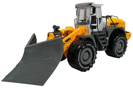 Ruspa - Juguete Maxi con movimiento de embrague, pala de goma, excavadora para vehículos, obras de construcción, con brazo tractor con cubo frontal, para vehículos de construcción, camión excavadora