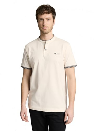 TOM TAILOR Herren Poloshirt mit Stehkragen