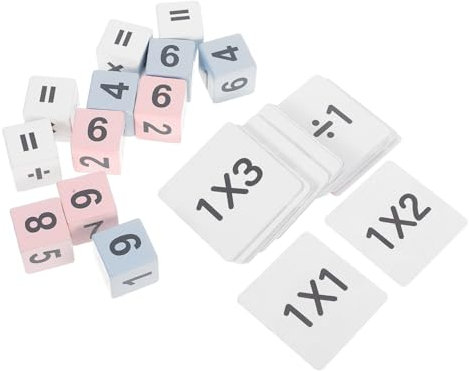 BESPORTBLE 1 Satz Mathematikspielzeug für Interaktive Multiplikations und Divisionsübungen mit Zahlenwürfeln Pädagogisches Lernspiel für Eltern Junge Mädchen Interaktion für Zuhause und