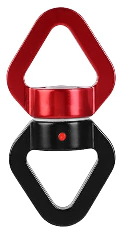 Clip per arrampicata su roccia – Moschettone resistente 30 kN, dispositivo di bloccaggio a corda girevole, in lega di alluminio ad alta resistenza, attrezzatura per avventure all'aperto per borsa