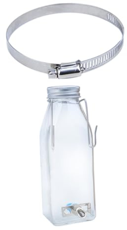 TOYZFRIENDY Kleintier Trinkflasche für Kaninchen und Hamster aus Bruchsicherem Glas mit Anti-leck Funktion Hängender Wasserspender mit Stabilem Befestigungsring Geräuscharm und Langlebig