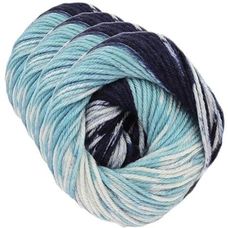 King Cole Fjord DK Knitting Wool Acrylic Self Pattern Fairisle Yarn 1 x 100g (Tana - 4925) (Pack of 4)