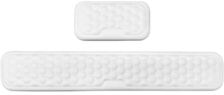 Wrist Rest For Keyboard And Mouse Computer Ergonomic Support Pad Soft Memory Foam Arm Cushion For Desk Palm Hand Office Auflage für Tastatur(Long and short white)