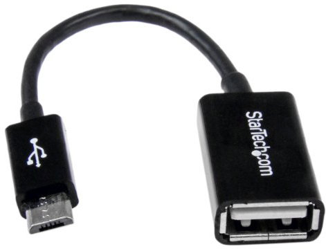 StarTech.com Câble adaptateur Micro USB vers USB Host OTG de 12cm - Adaptateur USB On-The-Go - Mâle / Femelle - Noir (UUSBOTG)