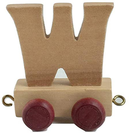 Childrens Personalised Wooden Alphabet Letter Train A-Z Name Set All Letters Available (Letter W)