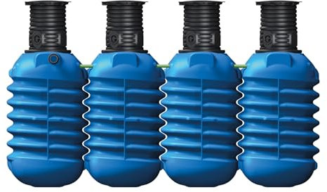 4rain MODULARIS Erdtank-Paket 10000 Liter Haus-Premium - Komplettes Regenwasser-Speichersystem für Haus & Garten, Platzsparend, flexibel erweiterbar, einfache Installation