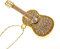 Ciway Diamant Guitare USB Flash Drive avec collier Capacité USB 2.0 Pendrive 16GB Golden-16GB