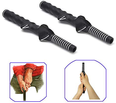 SUNTRADE Golf Club Grip Golf Swing Trainer Training Grip,Teaching Right-Handed Practice Aid,Set of 2