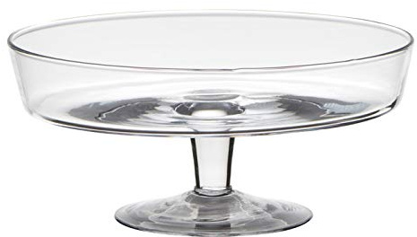Glasschale auf Fuß Cylinder H. 10,5cm D. 24,5cm rund transparent Hakbijl