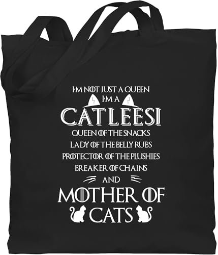 Baumwolltasche - Katzenbesitzer Geschenk Katze - I'm a Catleesi - Unisize - Schwarz - mother of cats beutel einkaufstasche mit katzenmotiv cat mom baumwolle katzentasche katzen tasche zocker