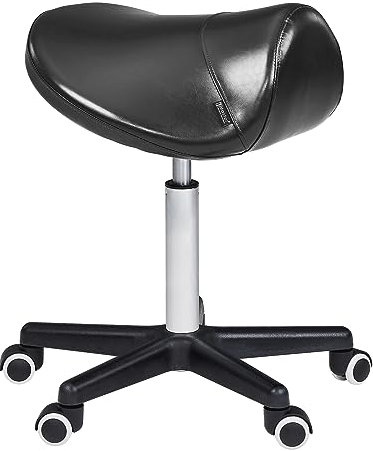 Master Massage 91557DE Sattelhocker Rollhocker Drehhocker Arbeitshocker Praxishocker Kosmetikhocker Hocker (Schwarz), 5900 g
