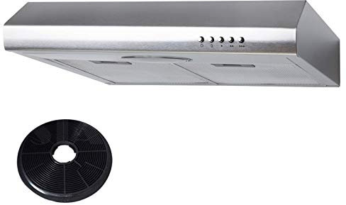 SIA STE50SS 50cm Stainless Steel Slimline Visor Cooker Hood Extractor & Filter