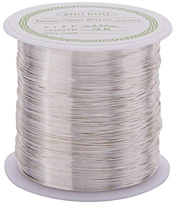 Airssory 28-Gauge 0.3mm Thick Copper Wire Copper Beading Wire Long-Lasting Plated for Wrapping Twist Ties DIY Craft Jewelry Making - 236-Feet/79-Yard
