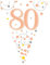 80th Birthday Rose Gold Birthday Party Flag Banner Bunting Age 80