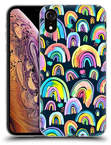 Head Case Designs Offizielle Ninola Neue Regenbogen Navy Multi Muster 4 Gel Handyhülle Hülle [Militärischer Schutzgrad] Kompatibel mit Apple iPhone XR