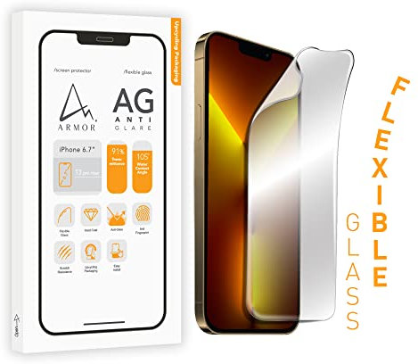 ARMOR Flexible Glass Screen Protector for iPhone 13 Pro Max, Anti-Glare with Anti Blue-Light