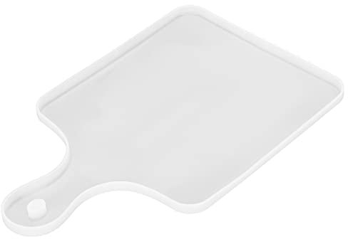Hapivida Moules de Plateau en résine, Plateau de Moule de Planche à découper en résine époxy Moule de Planche de Service en Silicone avec poignée pour Plateau de Service de Bricolage Plateau(Carré)