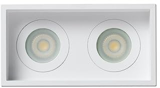 ACRE Deckeneinbauleuchte weiß quadratisch 2 Lichter IP44