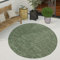 Paco Home Outdoor Teppich wetterfest & pflegeleicht Flachgewebe in Sisal-Optik mit Bordüre UV-beständig Modern für Balkon, Terrasse, Garten, Wohnzimmer, Grösse:120 cm Rund, Farbe:Grün